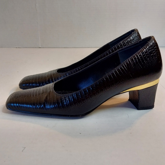 J. Renee Beam Black Lizard Heels - Picture 6 of 15